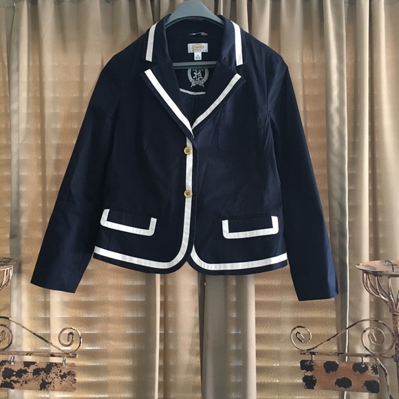 Talbots Jackets & Blazers - WOMENS TALBOTS NAVY BLUE JACKET SIZE  16 PETITE